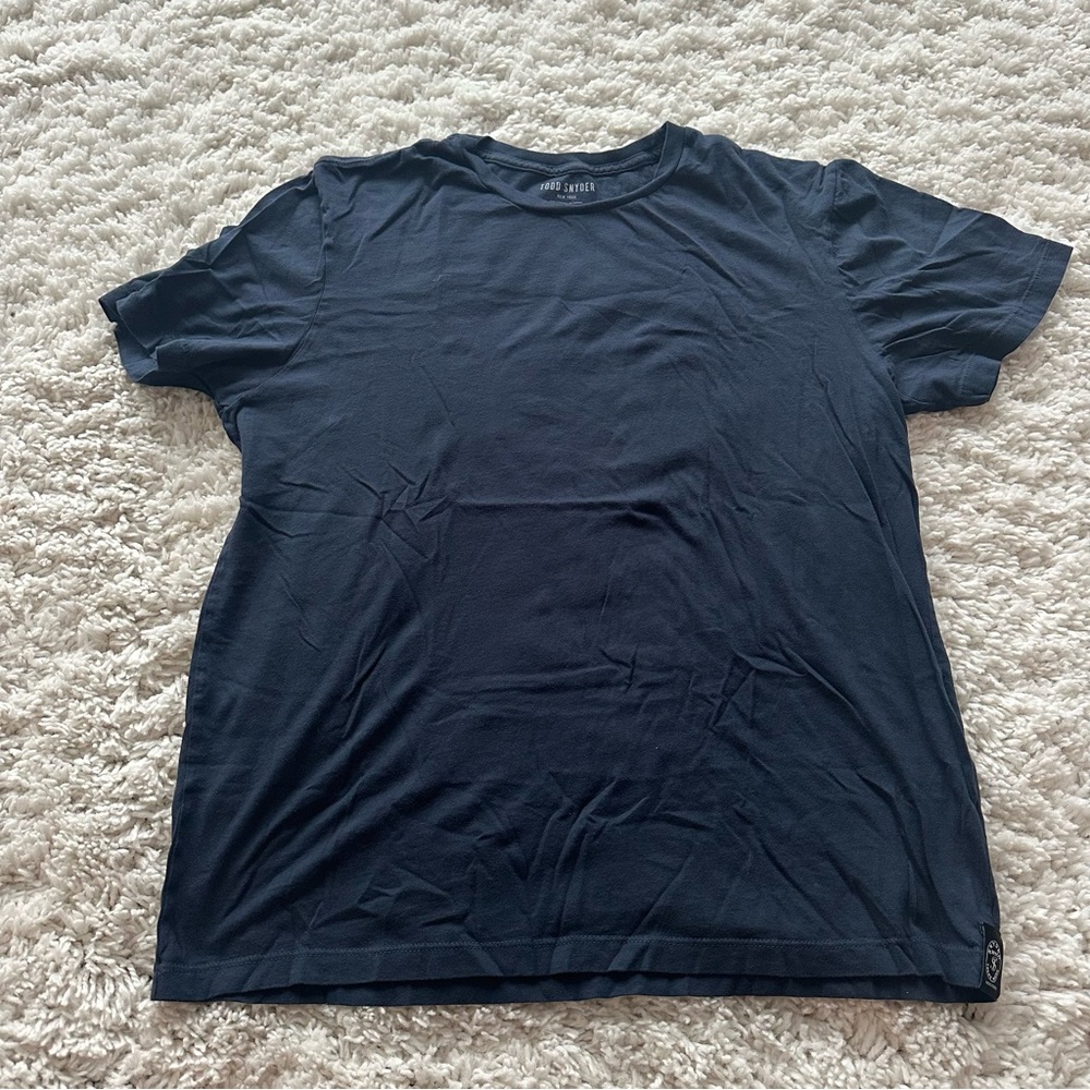 Todd Snyder Blue Short Sleeve Tee Large